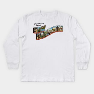 Greetings from New Hampshire Kids Long Sleeve T-Shirt